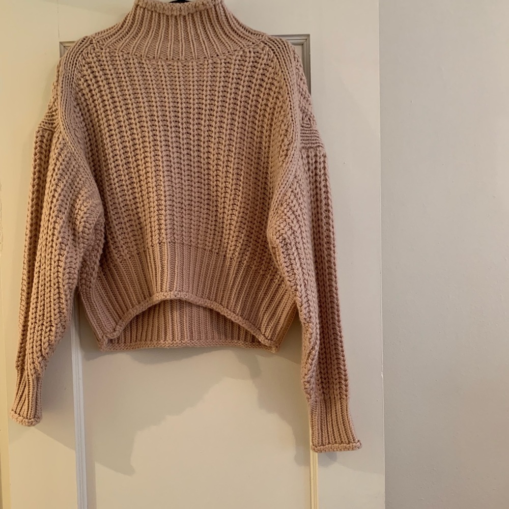 Dusty Pink H&M Cable Knit Sweater